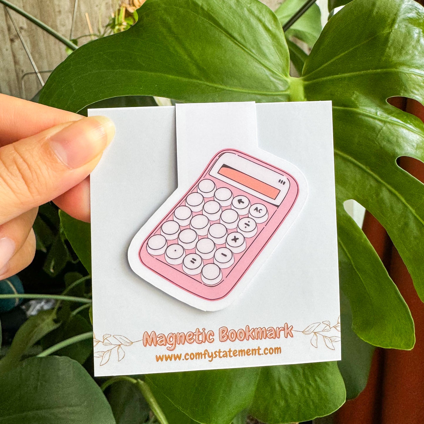 Pink Calculator Bookmark