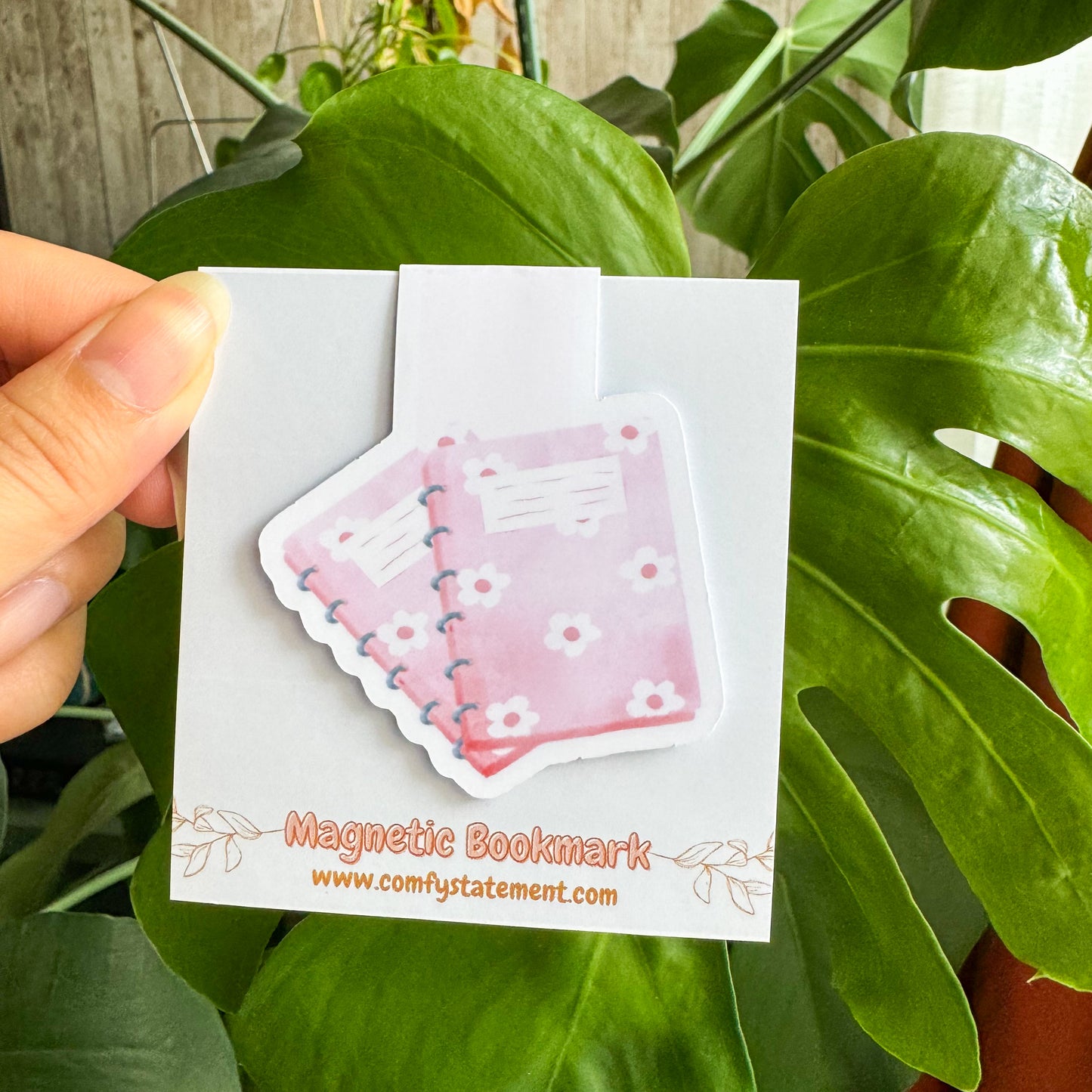 Pink Spiral Notebook Bookmark