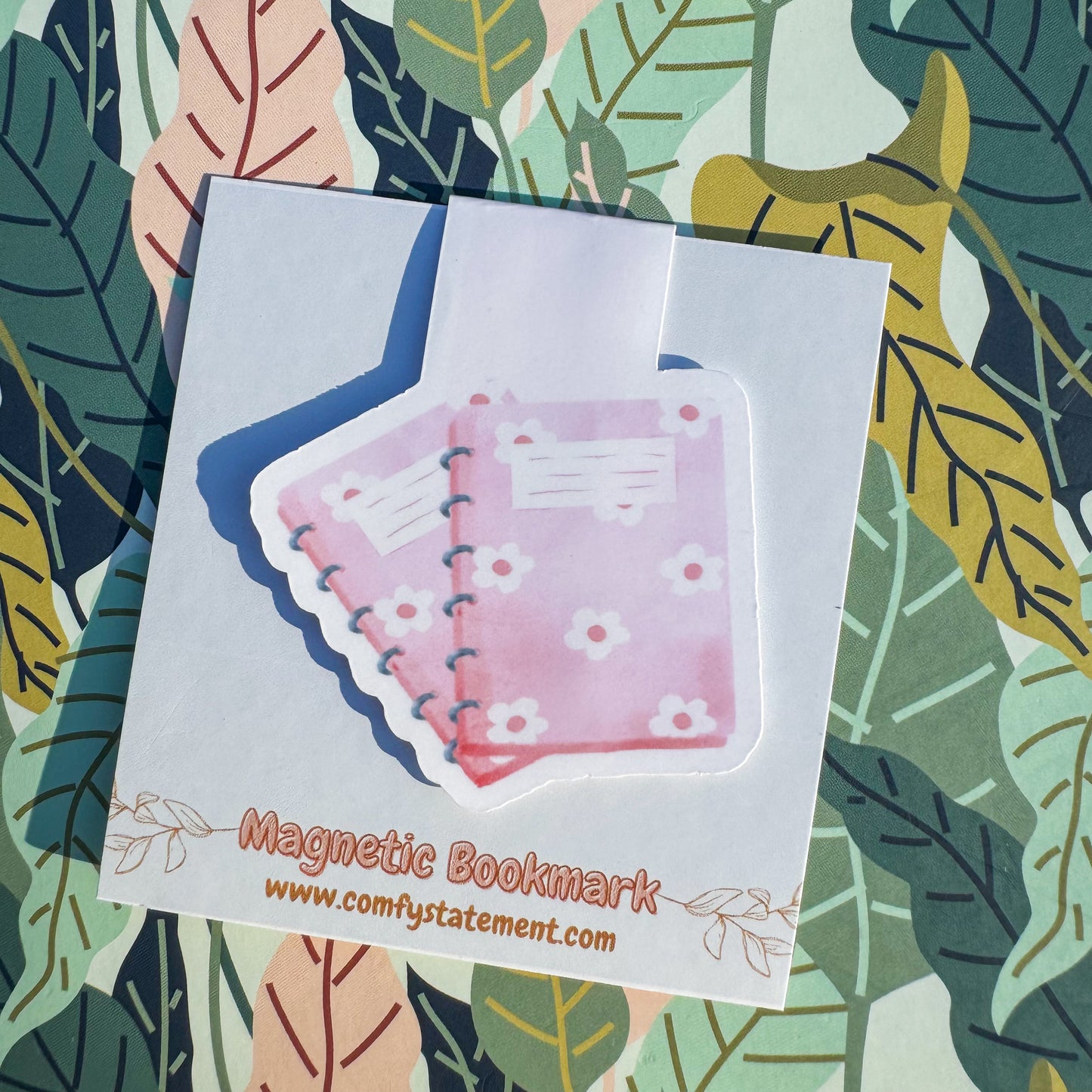 Pink Spiral Notebook Bookmark